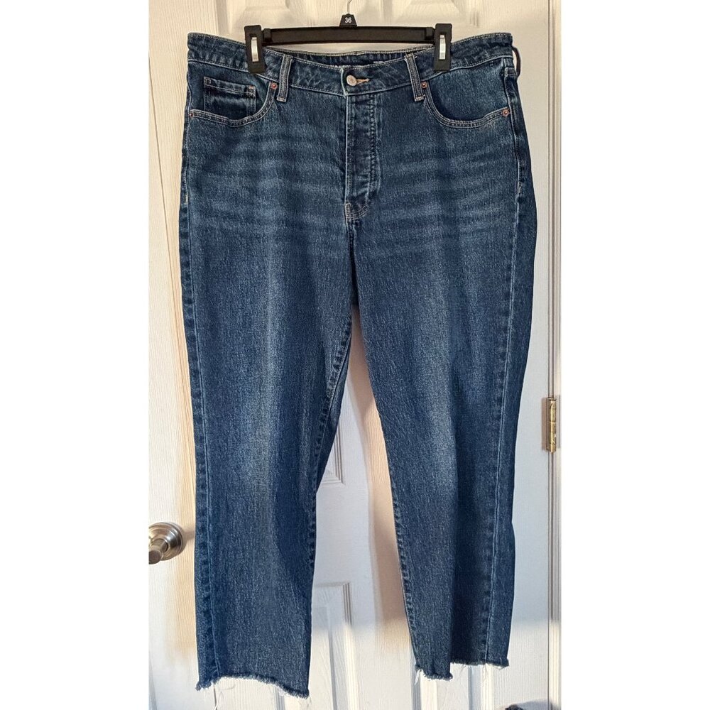 Womens Old Navy Button Fly High Rise OG Straight Size 16 Ankle Length